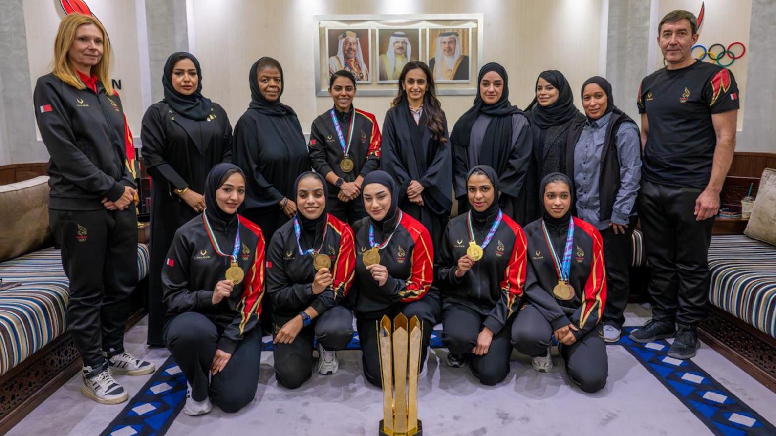 أشادت سعادة د. الشيخة حصة بنت خالد آل خليفة عضو مجلس إدارة اللجنة الأولمبية البحرينية رئيسة لجنة تكافؤ الفرص والتوازن بين الجنسين في المجال الرياضي بالإنجازات التي حققتها بطلات البحرين بدورة ألعاب الأندية العربية السادسة للسيدات التي أقيمت بمدينة الشارقة بدولة الإمارات العربية المتحدة من 2 لغاية 12 فبراير 2026 بعد تحقيقهن 9 ميداليات ملونة من بينها 4 ذهبيات وفضيتين و3 برونزيات.